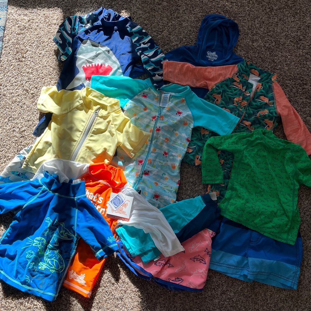 6-18 month little boy swim suit bundle